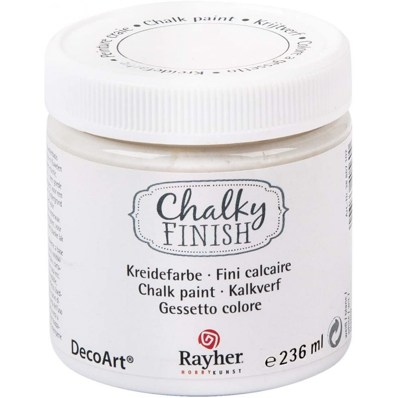 Rayher - Pot de peinture finition craie - Blanc - 236 ml