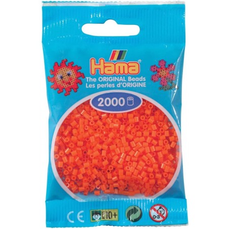 Hama - Perles - 501-04 - Taille Mini - Sachet 2000 perles orange
