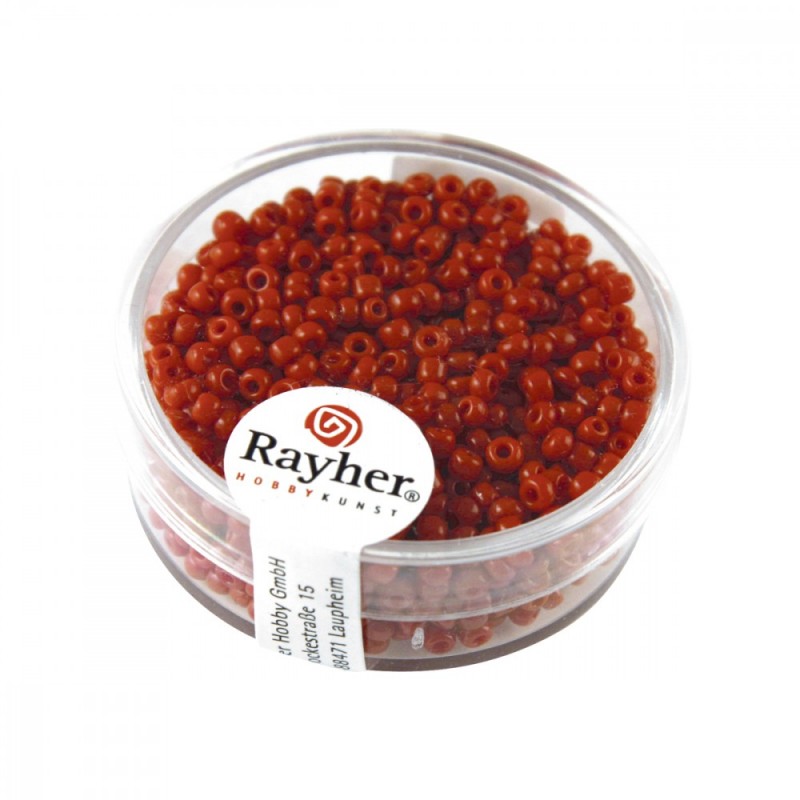 Rayher - Boîte de perles de rocaille - Rouge - 2 mm - 17 grammes