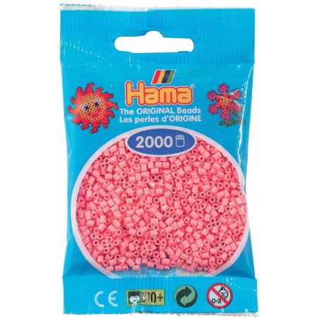 Hama - Perles - 501-06 - Taille Mini - Sachet 2000 perles rose