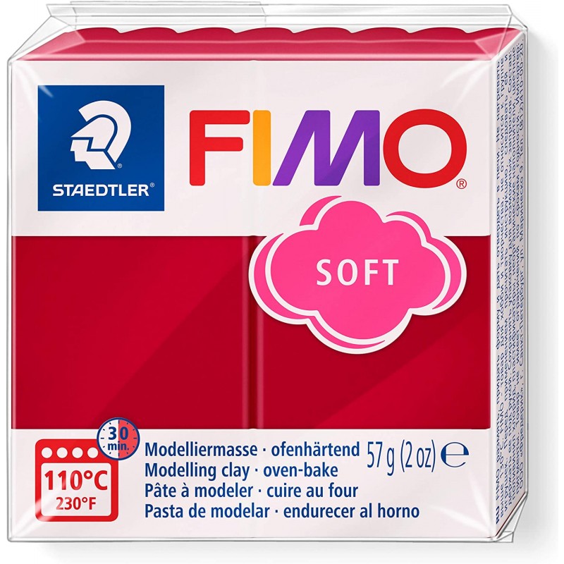 Graine Créative - Loisirs créatifs - Pâte FIMO Soft - Cerise - 57 g