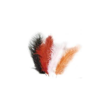 Rayher - Blister de 15 plumes colorées - Couleurs assorties - 10 à 15 cm