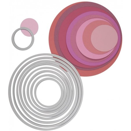 Rayher - Set de 8 matrices de découpe de cercles