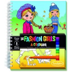Sentosphère - 9104 - Coloriage - Fashion girls avec blister de feutres