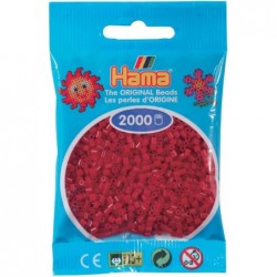 Hama - Perles - 501-22 - Taille Mini - Sachet 2000 perles rouge Noël