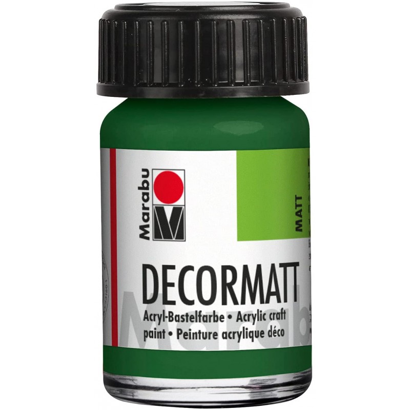 Marabu Peinture Acrylique ""Decormatt"" Flacon 15 ml Vert olive