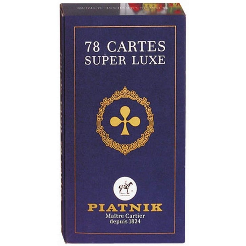 Piatnik - Jeu de cartes - Tarot luxe 78 cartes - Dos bleu et or