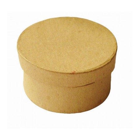 Boîte ronde en carton ø 8 cm - hauteur 3,5 cm - Boîtes à décorer