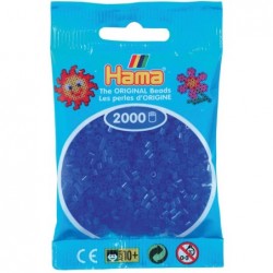 Hama - Perles - 501-36 - Taille Mini - Sachet 2000 perles bleu néon