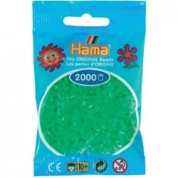 Hama - Perles - 501-37 - Taille Mini - Sachet 2000 perles vert néon