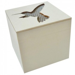 PWI - boîte en bois à décorer - Motif colibris