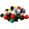 PWI - Sachet de 50 pompons - couleurs assorties
