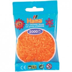 Hama - Perles - 501-38 - Taille Mini - Sachet 2000 perles orange néon