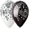 Article de fête - Sachet de 100 grands ballons avec notes de musique