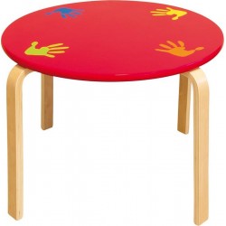 Ulysse - Table rouge - modèle rouge unis (sans les mains en peinture)