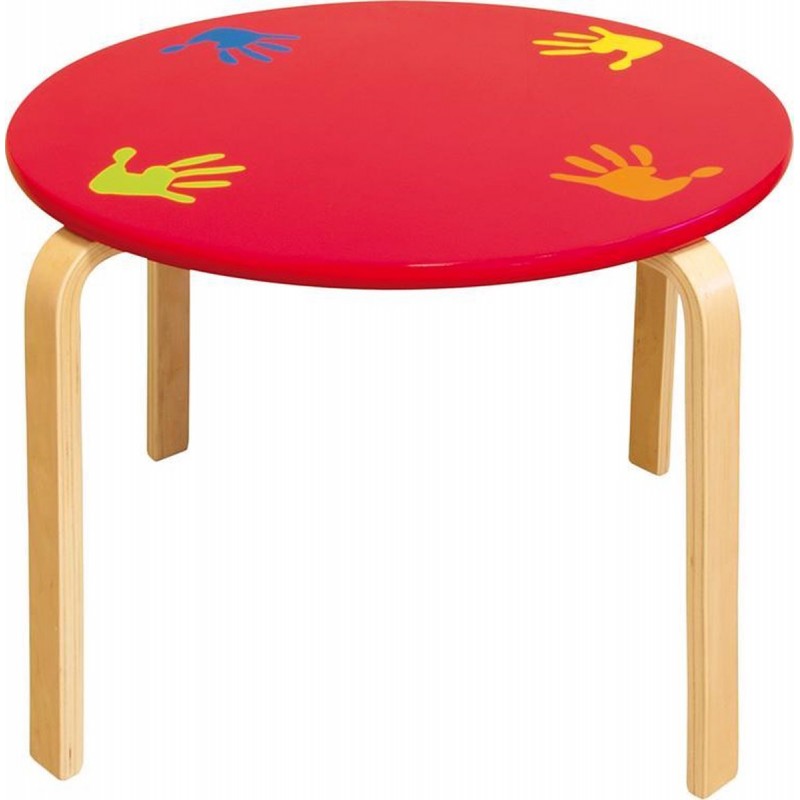 Ulysse - Table rouge - modèle rouge unis (sans les mains en peinture)