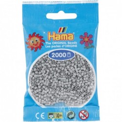 Hama - Perles - 501-70 - Taille Mini - Sachet 2000 perles gris claire