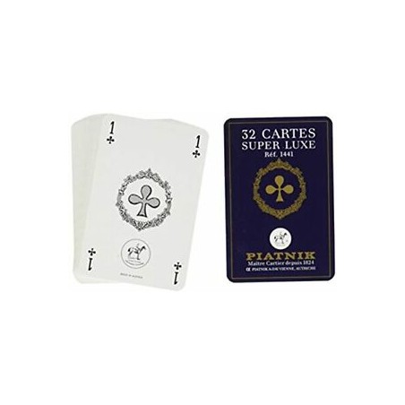 Piatnik - Jeu de cartes - Jeu de 32 cartes luxe Françaises - Boîte plastique