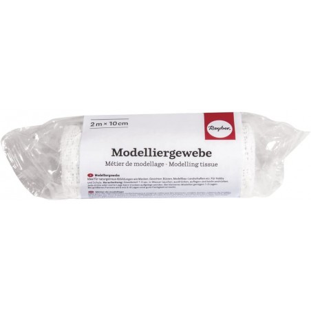 Rayher - Bande de tissu plâtre - Métier de modelage - 10 cm x 2 mètres