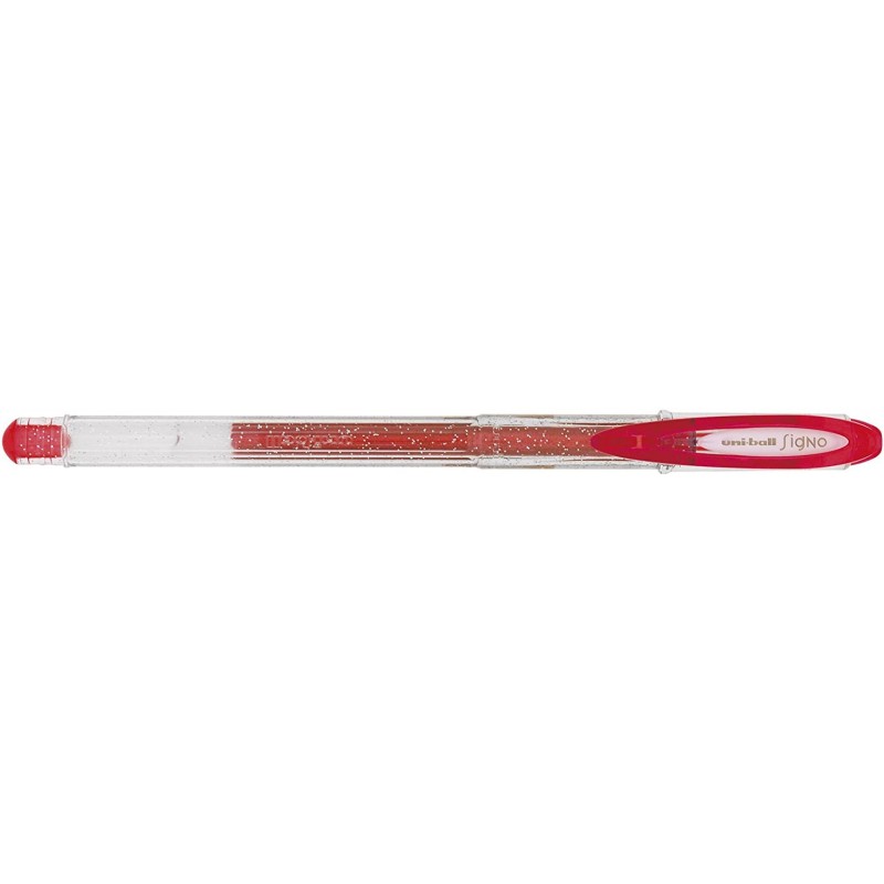 Uni Ball - Stylo roller à encre gel - Signo pailleté - 0,7 mm - Rouge
