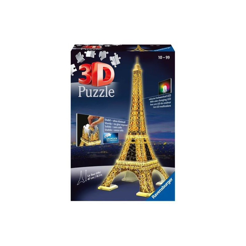 Ravensburger - Puzzle 3D Tour Eiffel illuminée