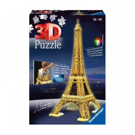 Ravensburger - Puzzle 3D Tour Eiffel illuminée