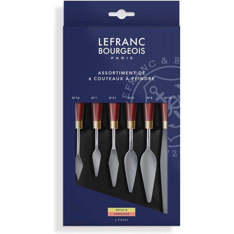 Lefranc Bourgeois - Set de 6 couteaux à peindre