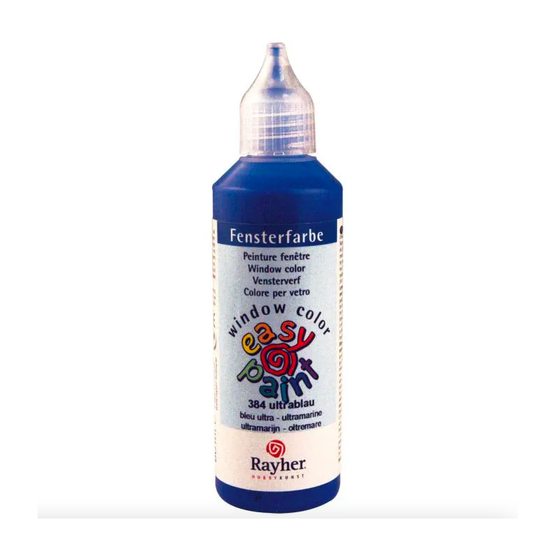 Rayher - Tube de peinture pour fenêtre - Bleu ultra - 80 ml