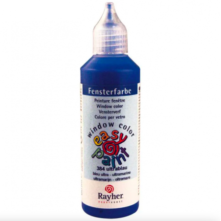 Rayher - Tube de peinture pour fenêtre - Bleu ultra - 80 ml