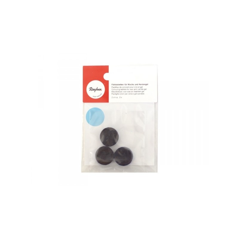 Rayher - Blister de 3 pastilles de colorant pour cire à bougie - Bleu