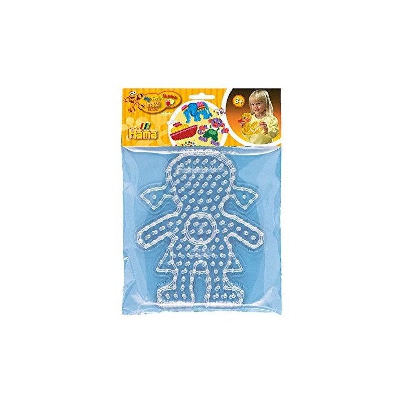 Hama - Perles - 8254 - Taille Maxi - Sachet de 2 plaques fille et garçon