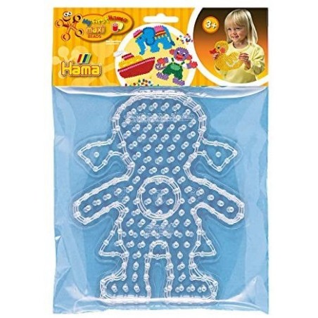 Hama - Perles - 8254 - Taille Maxi - Sachet de 2 plaques fille et garçon