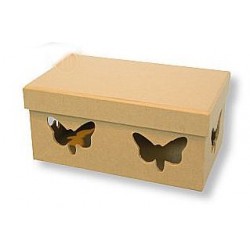 Boîte cartonnée avec motif papillon