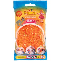 Hama - Perles - 207-38 - Taille Midi - Sachet 1000 perles orange néon