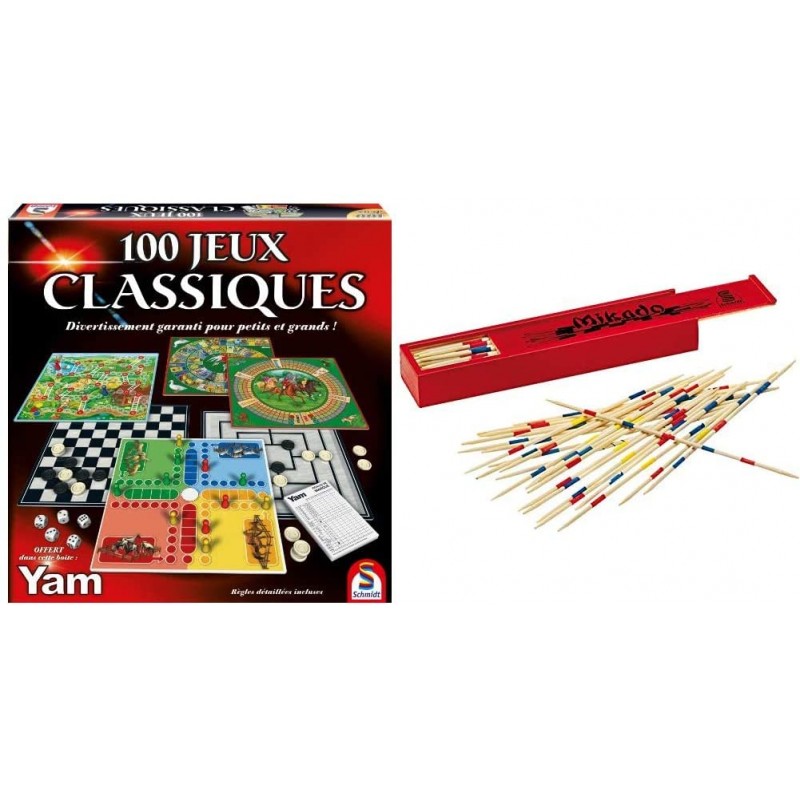 Schmidt - Jeu de société - Mallette de 100 jeux classiques