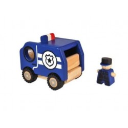 Voiture de police en bois