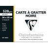 Clairefontaine 96800C Pochette Carte À Gratter - 2 Feuilles Carte Rigide Noire Contrecollée sur un C