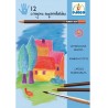 Djeco - DJ08824 - Les couleurs des grands - 12 crayons aquarellables
