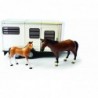 Tomy Big Farm - 42846 - Véhicule Miniature - Remorque à Chevaux avec Cheval et Poulain