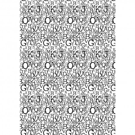 Rayher - Feuille de tissu adhésive - Lettres - A4