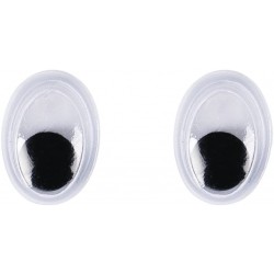 Rayher - Blister de 10 yeux mobiles en plastique à coller - Rond - 8 mm