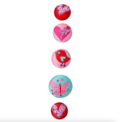 Magnet tissu 20 mm - Coeur...