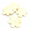 PWI - 4 magnets fleur en bois à décorer 5 cm