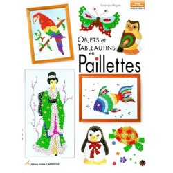 Objets et tableautins en paillettes