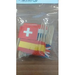 Rayher - Blister de 50 cure-dents avec drapeaux - 10 cm