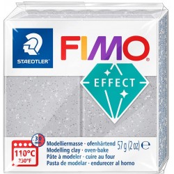 Graine Créative - Loisirs créatifs - Pâte FIMO Effect - Argent pailleté - 57 g