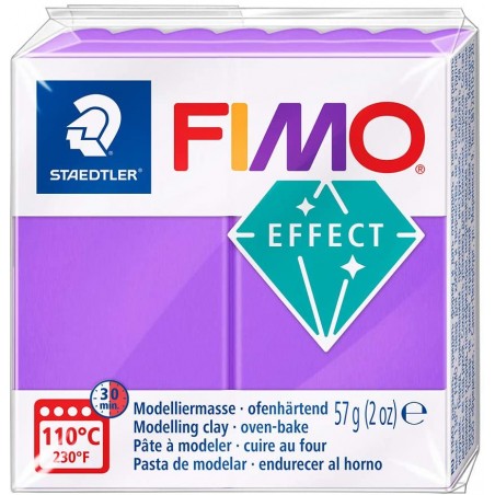 Graine Créative - Loisirs créatifs - Pâte FIMO Effect - Lilas translucide - 56 g