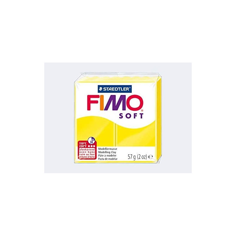 Graine Créative - Loisirs créatifs - Pâte FIMO Soft - Jaune citron - 57 g