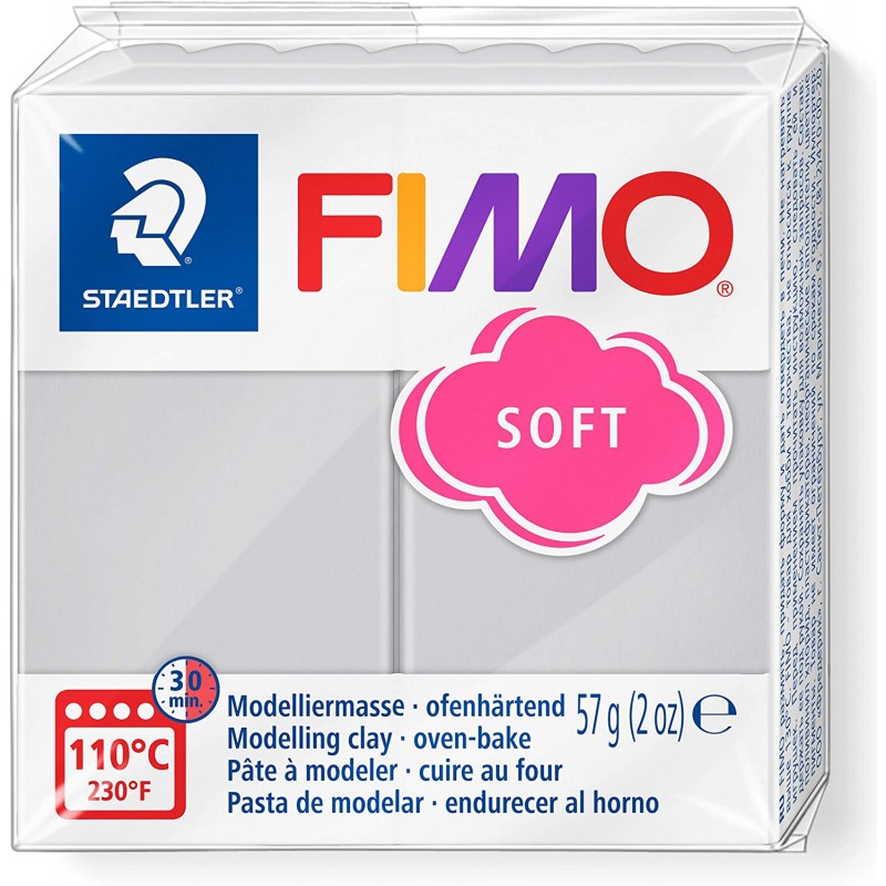 Graine Créative - Loisirs créatifs - Pâte FIMO Soft - Gris dauphin - 57 g