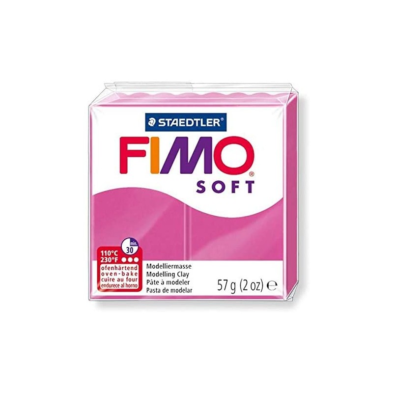 Graine Créative - Loisirs créatifs - Pâte FIMO Soft - Framboise - 57 g